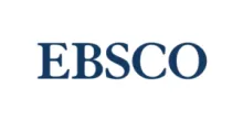 Biblioteka | Uniwersytet Dolnośląski DSW we Wrocławiu: Na grafice znajduje się logo EBSCO. Na białym tle widoczny jest napis „EBSCO” w ciemnoniebieskiej, klasycznej czcionce bez dodatkowych elementów graficznych. Logo jest proste i eleganckie, kojarzone z popularną bazą danych oferującą dostęp do różnorodnych zasobów naukowych, artykułów i publikacji elektronicznych.