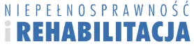 Biblioteka | Uniwersytet Dolnośląski DSW we Wrocławiu: Logo czasopisma Niepełnosprawność i Rehabilitacja. Niebieski napis z wyróżnioną pogrubioną częścią ‘i REHABILITACJA’. Pierwsza litera ‘i’ w kolorze szarym.