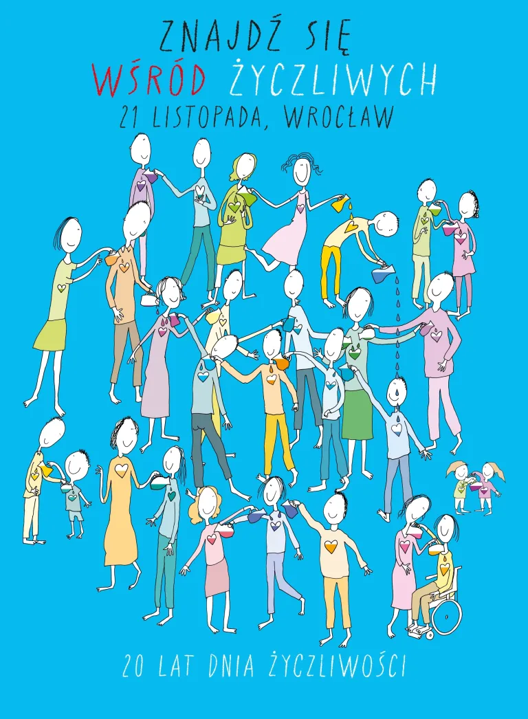 Dzień Życzliwości we Wrocławiu. UDDSW partnerem akcji | Zapraszamy na warsztaty | Aktualności | Uniwersytet Dolnośląski DSW we Wrocławiu: grafika promująca Dzień Życzliwości